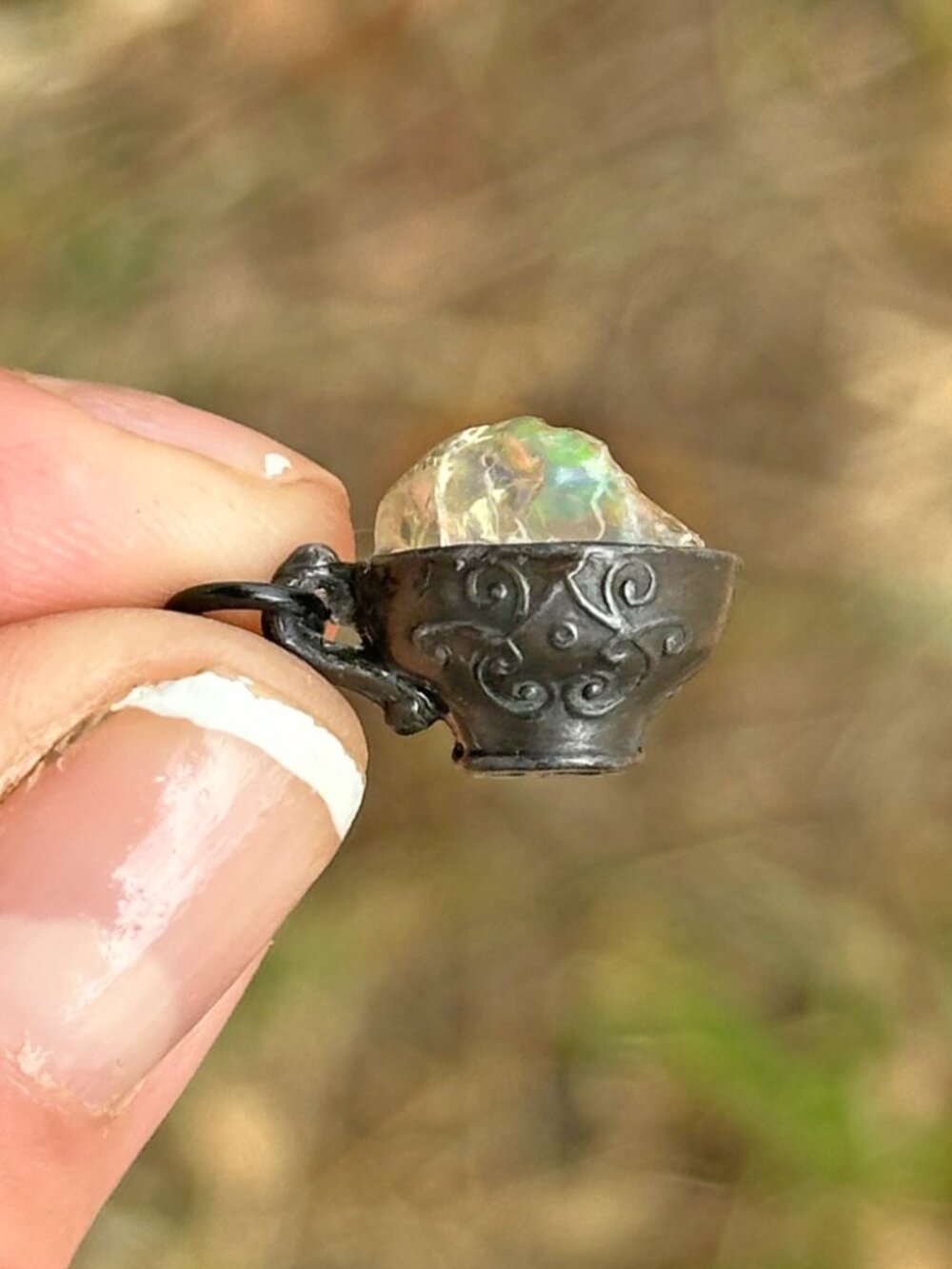 Antique Opal Necklace *Cup of Magic* - Picture 7 of 15